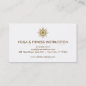 Elegante Lotus Blume Logo Yoga Visitenkarte (Rückseite)