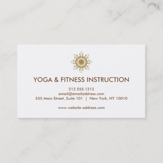 Elegante Lotus Blume Logo Yoga Visitenkarte (Rückseite)