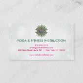 Elegante Lotus Blume Logo Yoga Visitenkarte (Rückseite)