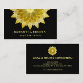 Elegante Lotus Blume Logo Yoga Visitenkarte (Vorne/Hinten)