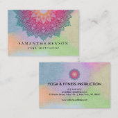 Elegante Lotus Blume Logo Yoga Visitenkarte (Vorne/Hinten)