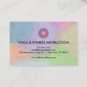 Elegante Lotus Blume Logo Yoga Visitenkarte (Rückseite)