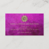 Elegante Lotus Blume Logo Yoga Visitenkarte (Rückseite)