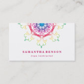 Elegante Lotus Blume Logo Yoga Visitenkarte (Vorderseite)