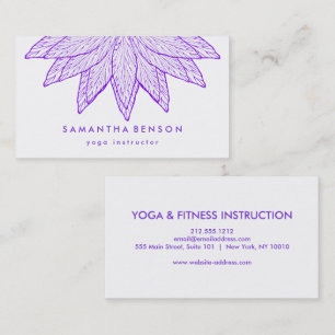 Elegante Lotus Blume Logo Yoga Visitenkarte