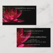 Elegante Lotus Blume Logo Yoga Visitenkarte (Vorne/Hinten)