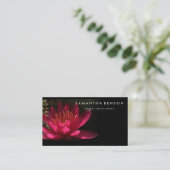 Elegante Lotus Blume Logo Yoga Visitenkarte (Stehend Vorderseite)