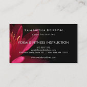 Elegante Lotus Blume Logo Yoga Visitenkarte (Rückseite)