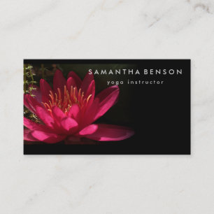 Elegante Lotus Blume Logo Yoga Visitenkarte