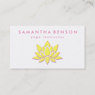 Elegante Lotus Blume Logo Yoga Visitenkarte