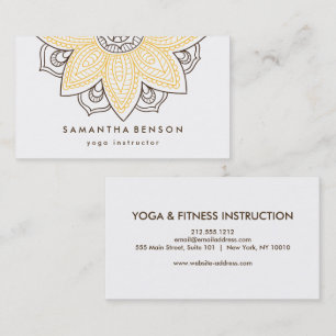 Elegante Lotus Blume Logo Yoga Visitenkarte