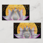 Elegante Lotus Blume Logo Yoga Visitenkarte (Vorne/Hinten)