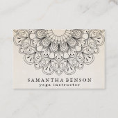 Elegante Lotus Blume Logo Yoga Visitenkarte (Vorderseite)