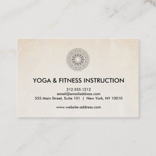 Elegante Lotus Blume Logo Yoga Visitenkarte (Rückseite)