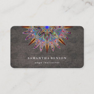 Elegante Lotus Blume Logo Yoga Wooden Visitenkarte