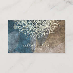 Elegante Lotus Blume Mandala Business Card Visitenkarte