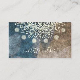 Elegante Lotus Blume Mandala Business Card Visitenkarte