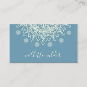 Elegante Lotus Blume Mandala Business Card Visitenkarte (Vorderseite)