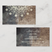 Elegante Lotus Blume Mandala Business Card Visitenkarte (Vorne/Hinten)