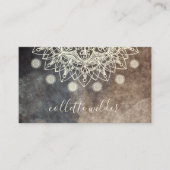 Elegante Lotus Blume Mandala Business Card Visitenkarte (Vorderseite)