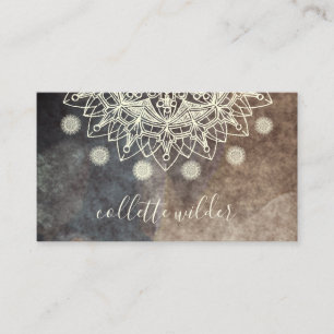 Elegante Lotus Blume Mandala Business Card Visitenkarte