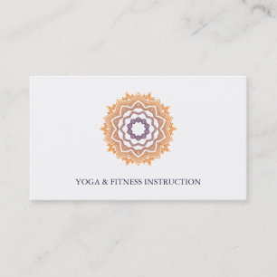 Elegante Lotus Blume Mandala Logo Yoga Visitenkarte