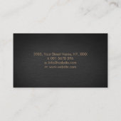 Elegante Lotus Blume - Pastellgold Visitenkarte (Rückseite)