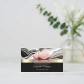 Elegante Lotus Blume Visitenkarte (Stehend Vorderseite)