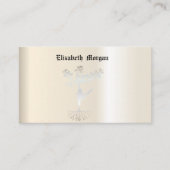 Elegante Lotus Blume Yoga, Visitenkarte (Vorderseite)