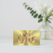 Elegante Lotus Blume Yoga Visitenkarte (Stehend Vorderseite)