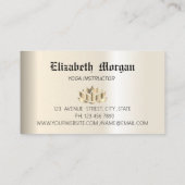 Elegante Lotus Blume Yoga Visitenkarte (Rückseite)