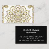 Elegante Lotus Blume Yoga Visitenkarte (Vorne/Hinten)