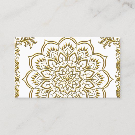 Elegante Lotus Blume Yoga Visitenkarte (Vorderseite)