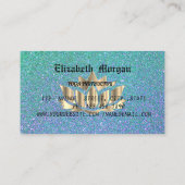 Elegante Lotus Blume Yoga Visitenkarte (Rückseite)