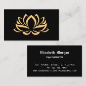Elegante Lotus Blume Yoga Visitenkarte (Vorne/Hinten)