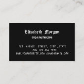 Elegante Lotus Blume Yoga Visitenkarte (Rückseite)