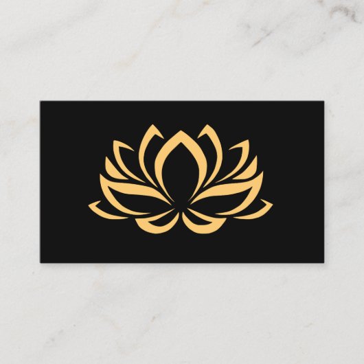 Elegante Lotus Blume Yoga Visitenkarte (Vorderseite)