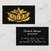 Elegante Lotus Blume Yoga Visitenkarte (Vorne/Hinten)