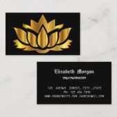 Elegante Lotus Blume Yoga Visitenkarte (Vorne/Hinten)