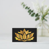 Elegante Lotus Blume Yoga Visitenkarte (Stehend Vorderseite)