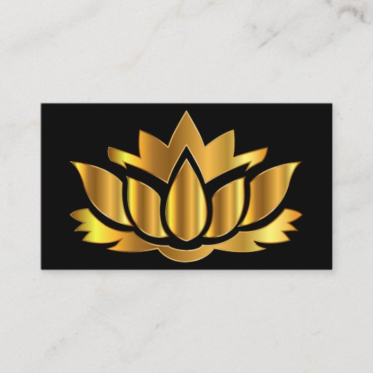 Elegante Lotus Blume Yoga Visitenkarte (Vorderseite)