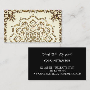 Elegante Lotus Blume Yoga Visitenkarte