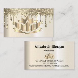 Elegante Lotus Blume Yoga Visitenkarte