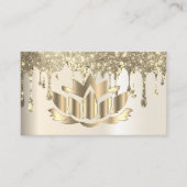 Elegante Lotus Blume Yoga Visitenkarte (Vorderseite)