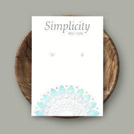 Elegante Lotus Floral Earring Display Card
