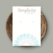 Elegante Lotus Floral Earring Display Card