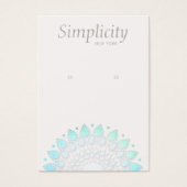 Elegante Lotus Floral Earring Display Card (Vorderseite)