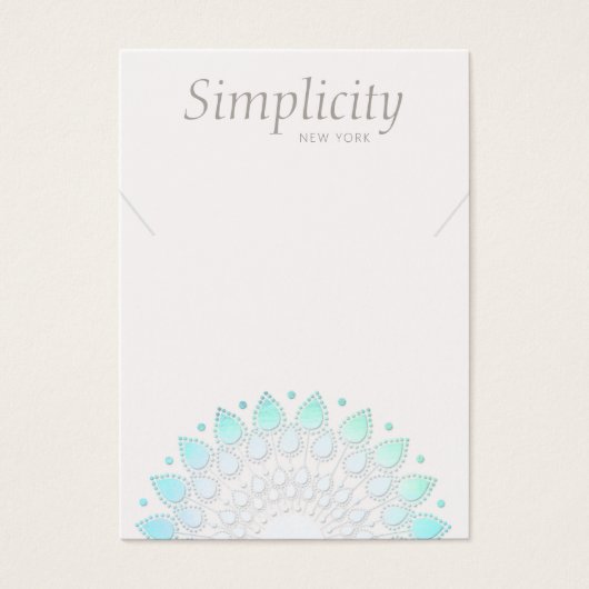 Elegante Lotus Floral Necklace Display Card (Vorderseite)