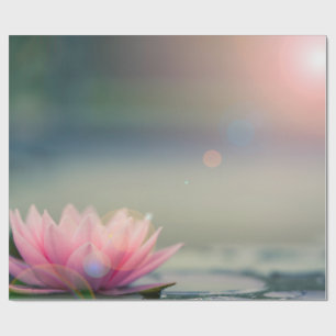 Elegante Lotus Natur Geschenkpapier
