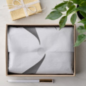 Elegante Lotus Schwarz und Weiß Blumenmoiré Minima Seidenpapier (Geschenk)